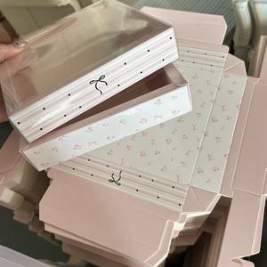 Boîte cadeau haut de gamme pour chouchous avec fenêtre en PVC, emballage artisanal pour accessoires capillaires, boîte en papier transparente pour présentation et emballage cadeau - Product Image 5