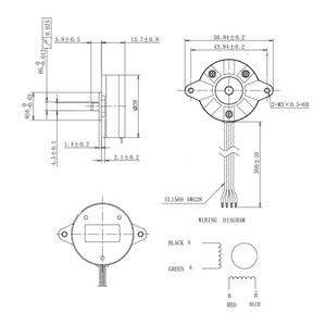 มอเตอร์สเต็ปเปอร์ <span class=keywords><strong>Nema</strong></span> <span class=keywords><strong>14</strong></span> แบบ Pancake ขนาด 0.9 องศา 36 มม. 35mN.m 0.3A 2 เฟส แบบไบโพลาร์ สำหรับเครื่องพิมพ์ 3 มิติ เครื่องอัดรีด และหุ่นยนต์ - Product Image 2