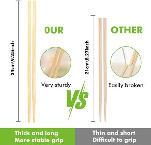 Se pueden usar para <span class=keywords><strong>comer</strong></span> fideos, sushi, dumplings y otros alimentos. <span class=keywords><strong>Palillos</strong></span> desechables de bambú envasados individualmente. - Product Image 4