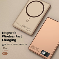 Power Bank Ultra-tipis 5000mAh dengan Pengisian Daya Nirkabel Magnetik, Pengisian Super Cepat PD20W, dan Catu Daya Portabel, Logo Dapat Disesuaikan
