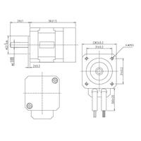 Moteur sans balais triphasé Nema 17 24VDC 35W 3500 tr/min Classe B Certifié CE RoHS Longue durée de vie 10000 heures