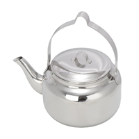 Bouilloire de camping en acier inoxydable StarCamp pour pique-nique en plein air, théière, cafetière, capacité 1-2L, compatible avec les réchauds à gaz