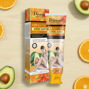 Crème dépilatoire à l'avocat VC, efficace et longue durée, pour femmes, contient des minéraux, pour le corps et le visage. - Product Image 1