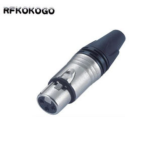מפעל oem מתכת מקצועי פגז זכר ונקבה xlr 3 4 5 6 7 pin מחבר xlr יכול להתאים אישית לוגו כסף/סיכה מצופה זהב - Product Image 2