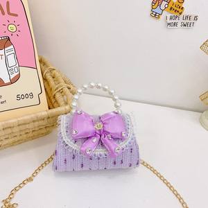 어린이 체인 크로스 백 작은 패션 공주 크로스 바디 백 소녀의 활 미니 백 - Product Image 6