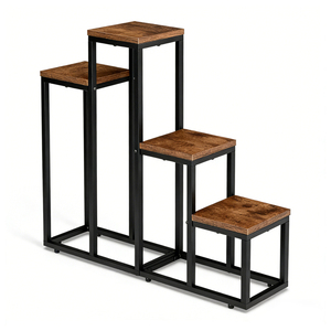 Support de plantes d'angle <span class=keywords><strong>sur</strong></span> <span class=keywords><strong>pied</strong></span> <span class=keywords><strong>en</strong></span> métal et <span class=keywords><strong>bois</strong></span> pour pot de fleurs, idéal pour la décoration intérieure - Product Image 1