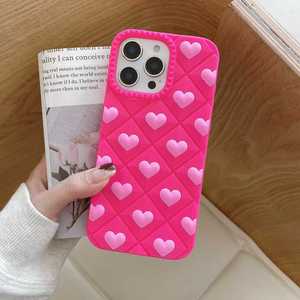 Fundas <span class=keywords><strong>de</strong></span> Silicona Líquida con Diseño <span class=keywords><strong>de</strong></span> Mini Corazón para iPhone 15 14 13 Pro Max, Suaves, Agradables al Tacto, Resistentes a Impactos, Color Caramelo, Diseño <span class=keywords><strong>de</strong></span> Lujo - Product Image 4