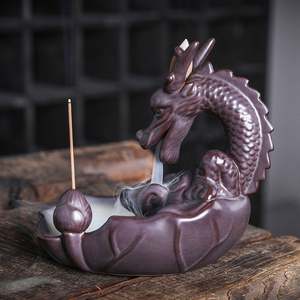 High Quality Ceramic Chinese Dragon <b>Backflow</b> <b>Incense</b> <b>Burner</b> Modern Art Antique Design Home Office Desk Decor Diffuser - Product Image 4