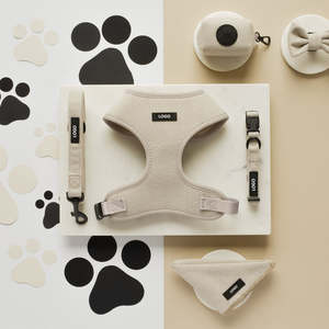 SinSky Set harnes anjing kustom, tali kerah Set Harness hewan peliharaan, pemegang tas kotoran, Harness anjing Tweed MEWAH YANG dapat disesuaikan - Product Image 1