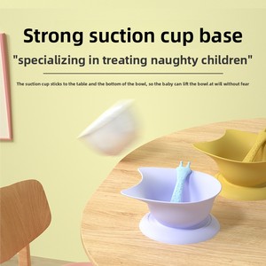 Bol en silicone platine pour bébé, complément alimentaire, 0-12 <span class=keywords><strong>mois</strong></span>, isolation thermique intégrée, ventouse anti-chute, qualité alimentaire - Product Image 4
