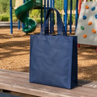 Sac fourre-tout carré personnalisable en non-tissé écologique avec fermeture éclair, fond non rembourré, pour le shopping promotionnel (style décontracté)
