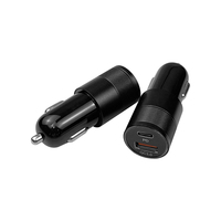 Adaptor pengisi daya mobil USB-C 38W, adaptor pengisian daya Cepat Logo kustom QC3.0 untuk iPhone Samsung Galaxy OTP