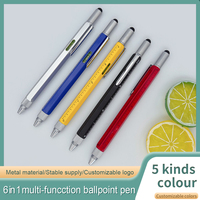 Stylo tactile à pointe en caoutchouc souple 6 en 1 avec pointeur Laser, stylet pour téléphone portable, logo personnalisé, Offre Spéciale