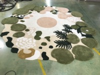 Tapis de sol moderne personnalisé pour la maison, tapis de salon pour porte d'entrée, tapis commercial pour hôtel, motif feuilles de gazon vert