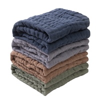Bavoirs anti-bave pour bébés en mousseline 6 couches à séchage rapide, 100 % coton, antibactériens, avec fermeture auto-agrippante