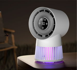 Ventilador de lámpara para mosquitos 2 en 1, ventilador de escritorio portátil para el hogar, repelente de mosquitos - Product Image 3