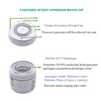 5000ppb ioniseur d'eau générateur d'hydrogène bouteille d'eau tasse intelligente atomiseur haute Concentration bouteille d'hydrogène