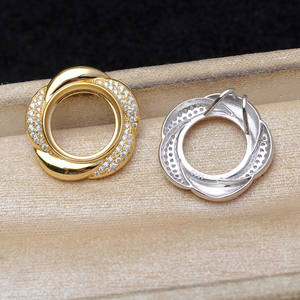 Pendentif en argent S925 en forme de coquille de cheval et boucles d'oreilles en forme de rose, accessoires de bricolage JG6093 13,6-13,8 mm, ensemble de boucles d'oreilles à clous tendance - Product Image 3