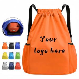 Sac à dos à cordon personnalisé, imperméable, avec poche zippée, sac à cordon pour la gym, sac de natation pour hommes et femmes - Product Image 1