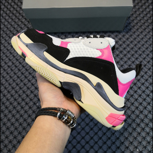 Baskets montantes de luxe en cuir de créateur haut de gamme, à lacets, confortables, antidérapantes, légères, triple semelle, pour la marche décontractée, tendance célèbre - Product Image 3