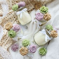 Großhandel Luxuriöse Romantische Aromatherapie Duftkerzen Mini-Kerzen Öko-Natursojawachs Blumen Heimdekoration Weihnachts- und Hochzeitsgeschenke