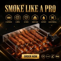 Support de rôtissoire à kebab en gros, 7 brochettes, moteur électrique, rotation automatique, barbecue extérieur, personnalisable OEM