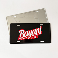 Plaque d'immatriculation personnalisée en métal gaufré, plaque de numéro de voiture avant et arrière avec logo en relief
