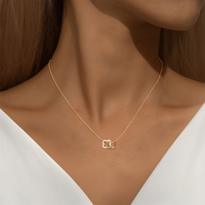 Collar Minimalista Chapado en Oro con Plata de Ley S925 para Mujer, Joyería Delicada de Cadena Apilable para Uso Diario - Product Image 3