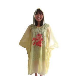 Poncho jetable imperméable en vinyle 52 x 80 pouces pour adultes, randonnée, voyage, taille universelle, léger, avec capuche - Product Image 5