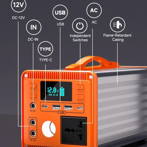 Estación de Energía Portátil de 200W 300W 400W 500W para Auto/Solar/AC, Almacenamiento de Energía, Gran Capacidad, para Camping y Uso Doméstico ES04 High C - Product Image 5
