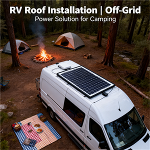 Panneaux solaires flexibles encadrés AHONY, stations d'énergie solaire intégrées eGo S20W, efficacité de 25,4 %, boîte de jonction étanche, ville intelligente - Product Image 4