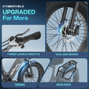 Bicicleta Eléctrica Urbana de 1500W y 20 Pulgadas para Adultos, Batería Desmontable de 48V 20Ah, Largo Alcance, 7 Velocidades, EK12, Batería de Largo Alcance de 80 Millas - Product Image 5