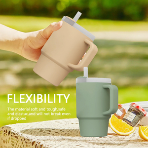 Babynahrung qualität für Stanley Drinking Silicone Cup Set Rutsch festes BPA-freies Geschirr mit Inklusive Lätzchen löffel - Product Image 1