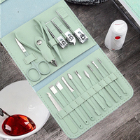 Juego de Herramientas de Manicura y Pedicura Profesional de Acero Inoxidable de 16/22 Piezas, Juego de Cortaúñas de Lujo con Logotipo Personalizado, Juego de Cortaúñas para el Cuidado de las Uñas