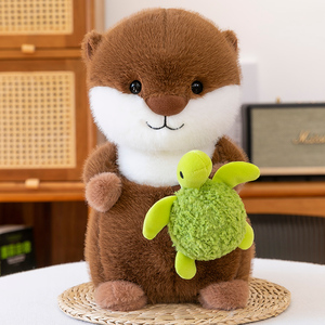 Peluche di Lontra Carina e Gambero Gluttono, Giocattoli di Peluche per Bambini, Regali di Compleanno, Bambole di Stoffa in Poliestere, Vendita Calda per l'Esportazione - Product Image 3