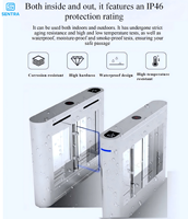 Tourniquets de contrôle d'accès multi-recognition Sentra SS02 IP46 avec moteur sans balais, reconnaissance faciale, RFID, code QR, empreinte digitale, SUS304