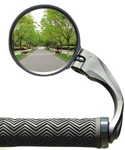 BRIVIGA自転車自転車サイクリングバーエンドマウント360 ° 回転角度調整可能凸レンズ丸型アクリル大型ビューミラー - Product Image 3