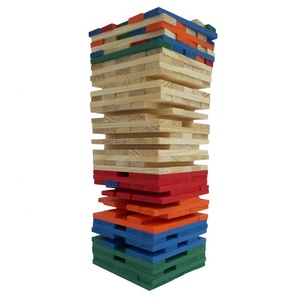 Gioco educativo per <span class=keywords><strong>prato</strong></span> all'aperto gigante Tumbling Block Tumble Tower legno 200 pezzi giocattoli in legno scatola dei colori legno Unisex 20 1000 set 3 + - Product Image 5