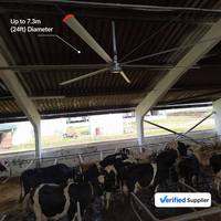 Ventilateur HVLS pour ferme laitière avec contrôle automatique de la température pour le refroidissement des hangars à vaches
