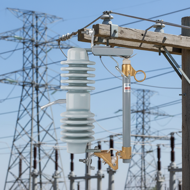 20kv Polymer Expulsion Fuse Cutout Device White High Voltage Composite RZ Ceramic Low Breaking Capacity Fuse Link Machine IEC