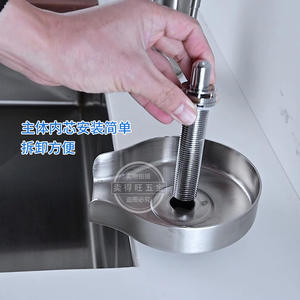 Lavador de tazas de acero inoxidable, limpiador automático de fregadero con pulverizador de alta presión de 10 orificios para cafeterías, bares de té, uso doméstico - Product Image 3