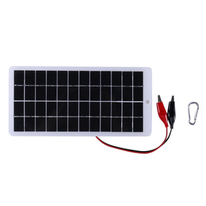 Masuyoshi Mitsu 5W 12V Polycrystalline <b>Solar</b> <b>Panel</b> With Clips For 9-12V Battery Charging - Product Image 1