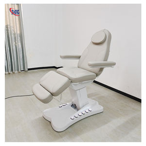 Venta al por mayor de base blanca de altura ajustable masaje eléctrico cama de spa salón de belleza moderno cama médica terapéutica - Product Image 3
