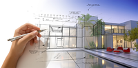 Service de conception 2D et 3D de villas modernes