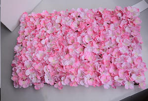 Approvisionnement d'usine 40*60cm Soie Hortensia Fleur Artificielle Tapis Mural pour Décor De Mariage Fleur Toile De Fond <span class=keywords><strong>Panneau</strong></span> De Fleur - Product Image 6