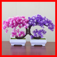 Plante Artificielle en Plastique en Pot, Bonsaï en Forme de Lune, Petit Arbre Décoratif pour la Maison, Mini Ornements Floraux, Vente en Gros Transfrontalière en Vrac