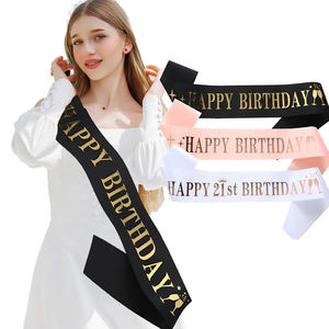 Faja plateada de satén para cumpleaños de niña, nuevo diseño, 10 °, 13 °, 18 ° cumpleaños, cinturón con lazo, regalos, suministros para fiestas para mujeres - Product Image 1