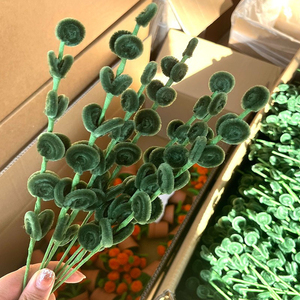 Limpiadores de Pipa al por mayor, plantas verdes terminadas, <span class=keywords><strong>hojas</strong></span> de eucalipto, varilla retorcida hecha a mano, <span class=keywords><strong>hojas</strong></span> de plantas verdes - Product Image 3