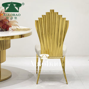 เก้าอี้รับประทานอาหารสแตนเลสสตีลทันสมัยปรับระดับได้สำหรับงานแต่งงาน งานเลี้ยง บ้าน อพาร์ตเมนต์ และงานอีเว้นท์ในโรงแรม - Product Image 5