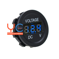 A27 Tahan Air Panel Mount 6-30V Voltmeter Digital untuk 12V 24V Mobil Kemping Marine
